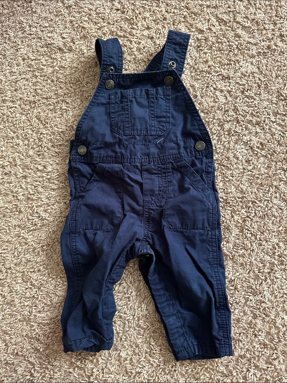 Carter's Navy Overalls with Adjustable Straps